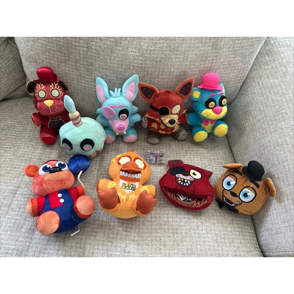 Five Nights at Freddy's Twisted Freddy Foxy Chica and wolf Plush FNAF Lot